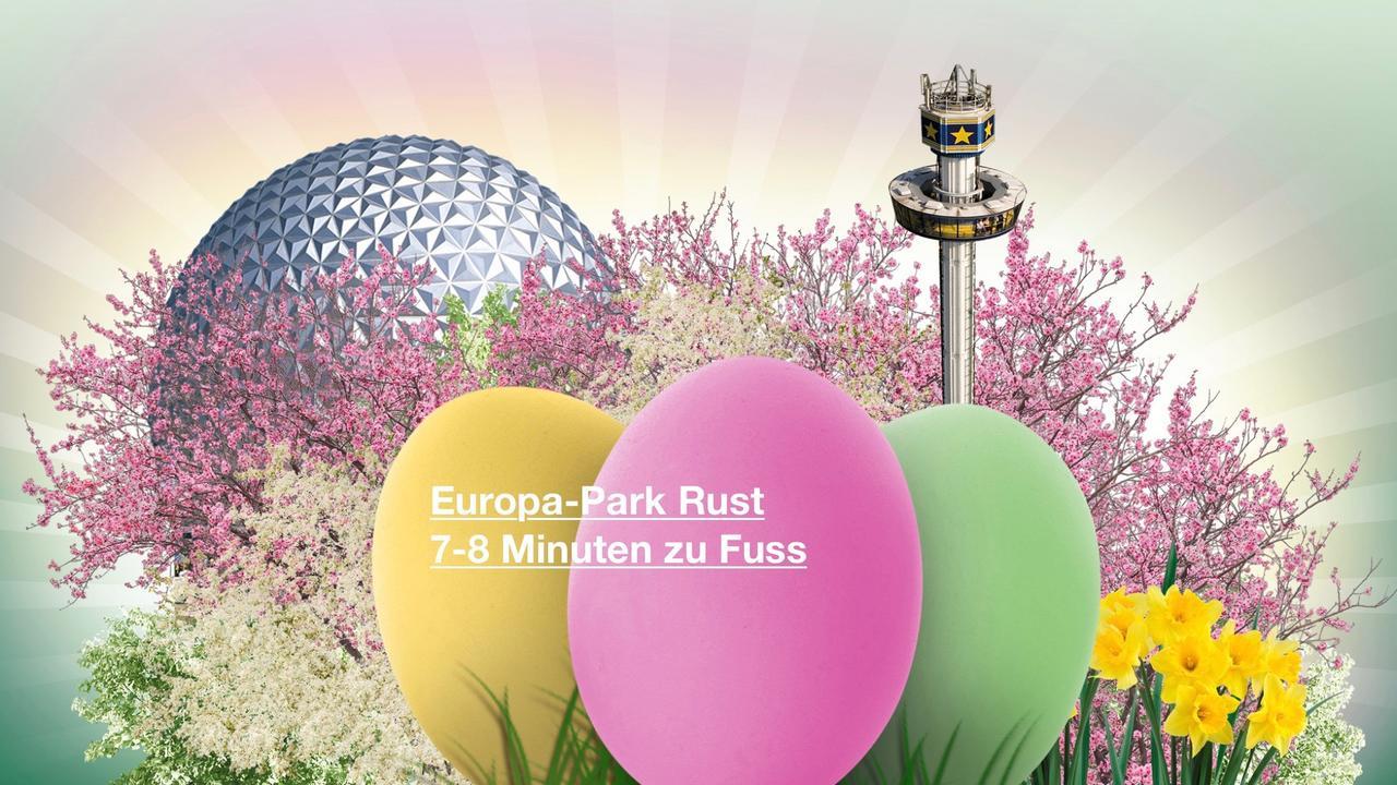 Gästehaus Tante Tienchen 7 Minuten vom Europa Park Rust zu Fuss entfernt Alle Suiten haben einen Balkon Exterior foto